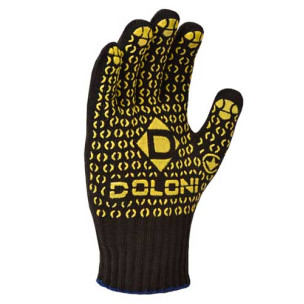 Робочі рукавички DOLONI 667 з точкою ПВХ чорні